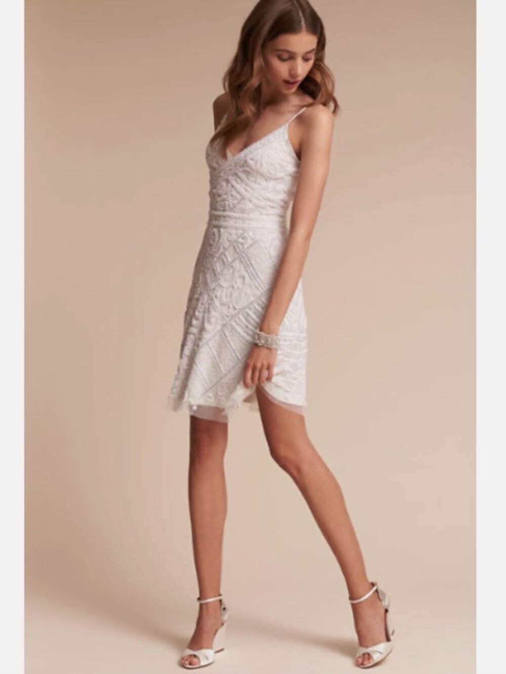 New Lara Moxie Dress Size 10 BHLDN Bridal MSRP:$395